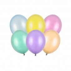 Pastelinių spalvų Perliniai balionai 27 cm 100vnt