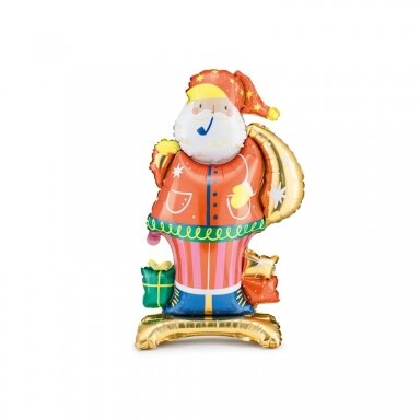 Pastatomas folinis balionas Kalėdų senelis Pastatomas folinis balionas Kalėdų senelis