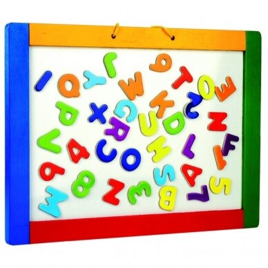 Pakabinama dvipusė lenta su raidėmis, 3+ 3