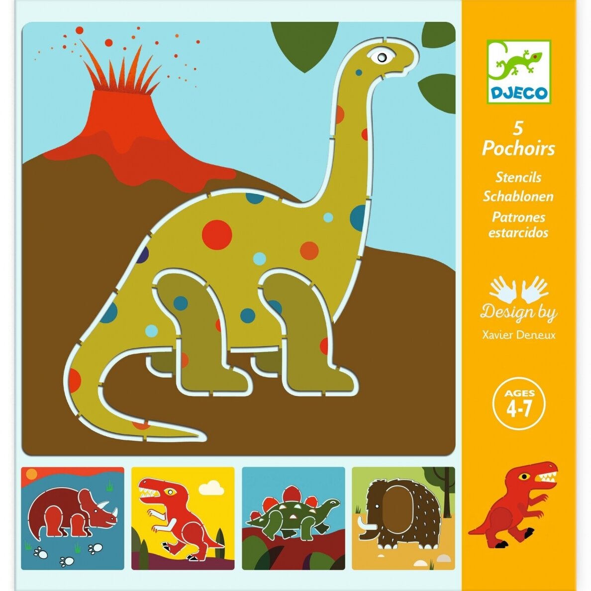 Piešimo trafaretai Dinozaurai