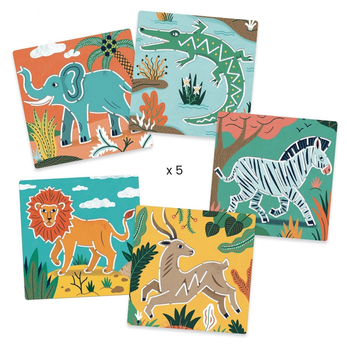 Piešimo trafaretai Laukiniai gyvūnai 1 Piešimo trafaretai Laukiniai gyvūnai 1