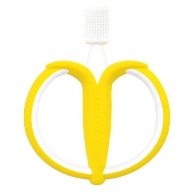 Pirmasis dantų šepetėlis EDISONmama „Bananas“ Pirmasis dantų šepetėlis EDISONmama „Bananas“