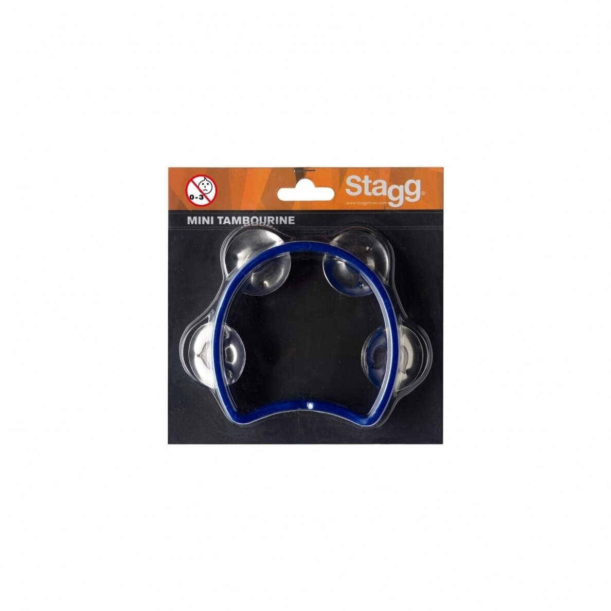 Plastikinis tamburinas MINI Stagg, mėlynas 1 Plastikinis tamburinas MINI Stagg, mėlynas 1