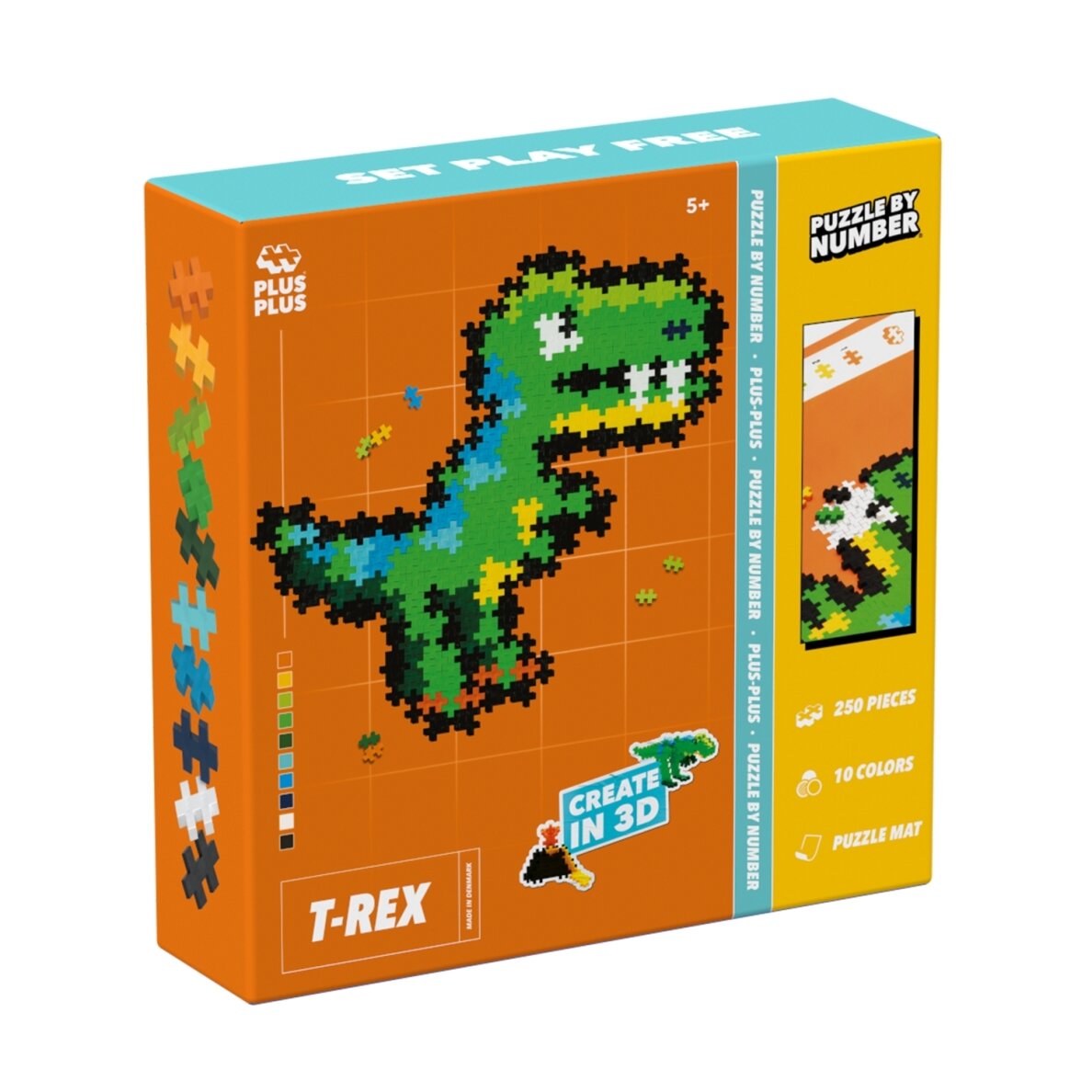 Plus Plus dėlionė pagal skaičius, T-REX, 250 det. 2 Plus Plus dėlionė pagal skaičius, T-REX, 250 det. 2