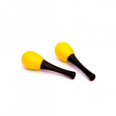 Plastikiniai marakasai Condorwood, 6cm geltoni 2vnt Plastikiniai marakasai Condorwood, 6cm geltoni 2vnt