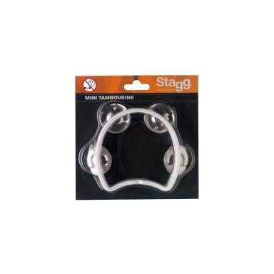 Plastikinis tamburinas MINI Stagg, baltas Plastikinis tamburinas MINI Stagg, baltas