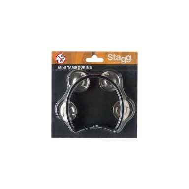 Plastikinis tamburinas MINI Stagg, juodas Plastikinis tamburinas MINI Stagg, juodas