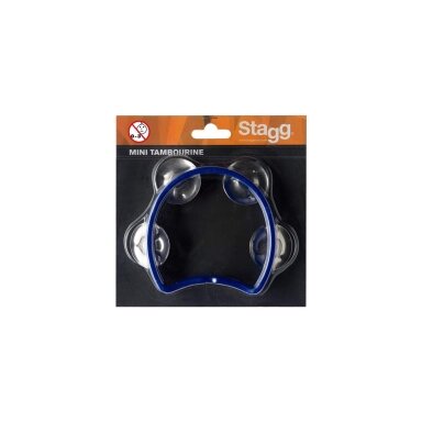 Plastikinis tamburinas MINI Stagg, mėlynas Plastikinis tamburinas MINI Stagg, mėlynas