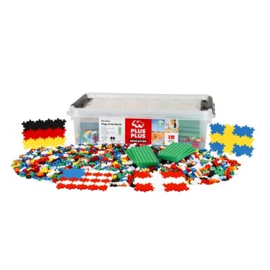 Plus Plus edukacinė dėžė, Pasaulio Vėliavos, 2400 det. Plus Plus edukacinė dėžė, Pasaulio Vėliavos, 2400 det.