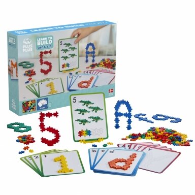 Plus Plus konstruktorius, Mokausi ABC ir 123, 600 vnt. Plus Plus konstruktorius, Mokausi ABC ir 123, 600 vnt.