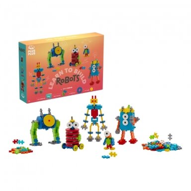 Plus Plus konstruktorius, Mokausi statyti robotus, 275 det. Plus Plus konstruktorius, Mokausi statyti robotus, 275 det.
