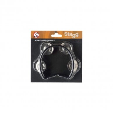Plastikinis tamburinas MINI Stagg, juodas