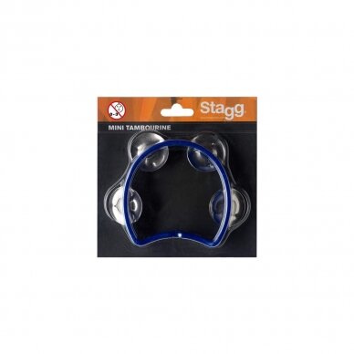 Plastikinis tamburinas MINI Stagg, mėlynas Plastikinis tamburinas MINI Stagg, mėlynas