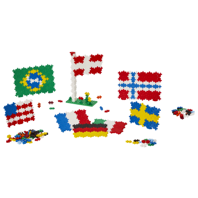 Plus Plus edukacinė dėžė, Pasaulio Vėliavos, 2400 det. 4