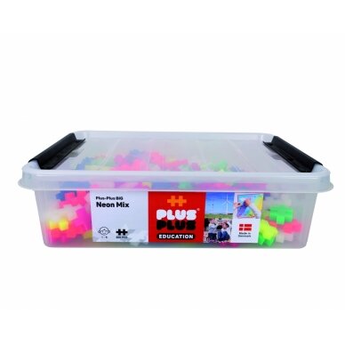 Plus Plus konstruktorius, DIDELĖS, neoninės 200 vnt. 1 Plus Plus konstruktorius, DIDELĖS, neoninės 200 vnt. 1