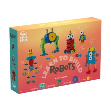 Plus Plus konstruktorius, Mokausi statyti robotus, 275 det. 1 Plus Plus konstruktorius, Mokausi statyti robotus, 275 det. 1
