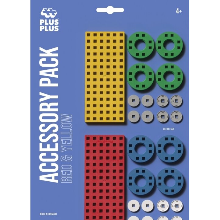 Plus Plus aksesuarų rinkinys, raudonai geltonas 1 Plus Plus aksesuarų rinkinys, raudonai geltonas 1