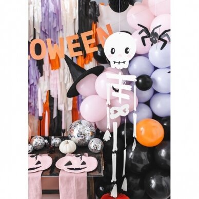Pakabinama popierinė deoracija, Skeletas 110cm 5 Pakabinama popierinė deoracija, Skeletas 110cm 5