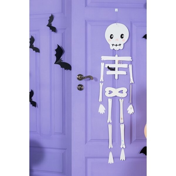 Pakabinama popierinė deoracija, Skeletas 110cm 1 Pakabinama popierinė deoracija, Skeletas 110cm 1