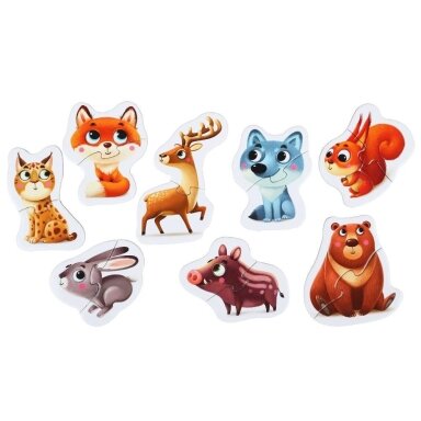 Puzzlika dėlionė "Miško gyvūnai" Puzzlika dėlionė "Miško gyvūnai"