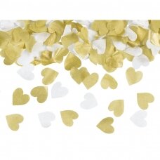 Rankinė konfeti "Auksinės širdelės", 35cm