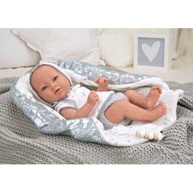 Reborn lėlytė su blizgiu pleduku, mergaitė, 38 cm Reborn lėlytė su blizgiu pleduku, mergaitė, 38 cm