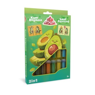 Red Castle kūrybinis smėlio rinkinys 2in1, Avokadai Red Castle kūrybinis smėlio rinkinys 2in1, Avokadai