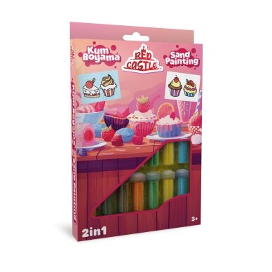 Red Castle kūrybinis smėlio rinkinys 2in1, Keksiukas