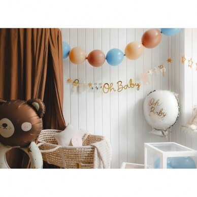 Rišami balionai 33cm, pelenų rožinė 4 Rišami balionai 33cm, pelenų rožinė 4