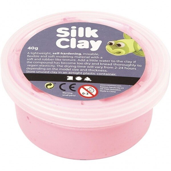 Šilkinis modelinas - rožinė spalva, 40 gr Šilkinis modelinas - rožinė spalva, 40 gr