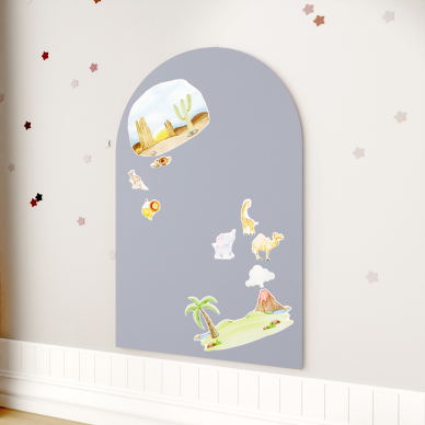 Priklijuojama magnetinė lenta „Arka“, pilka, 95 × 76 cm Priklijuojama magnetinė lenta „Arka“, pilka, 95 × 76 cm