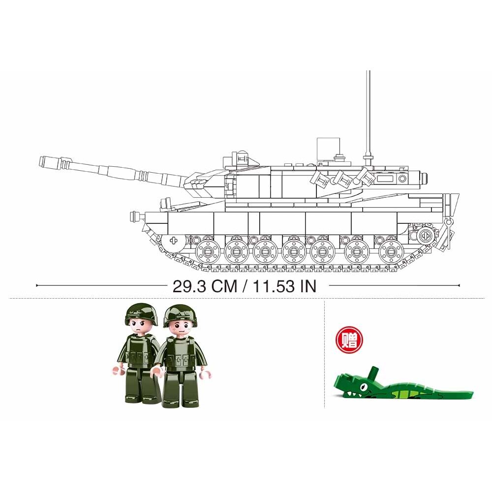 Sluban konstruktorius, LEOPARD 2A5 pagrindinis tankas 2in1, 766 det. 2 Sluban konstruktorius, LEOPARD 2A5 pagrindinis tankas 2in1, 766 det. 2