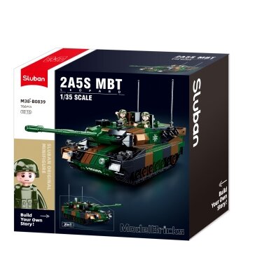 Sluban konstruktorius, LEOPARD 2A5 pagrindinis tankas 2in1, 766 det.