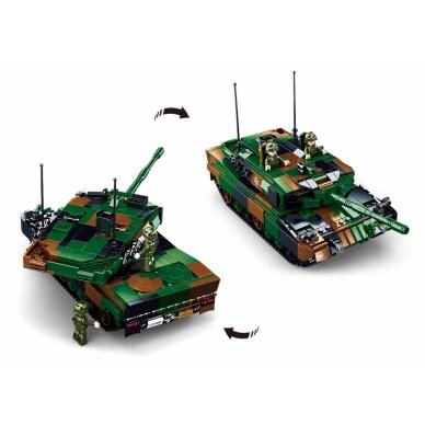 Sluban konstruktorius, LEOPARD 2A5 pagrindinis tankas 2in1, 766 det. 3