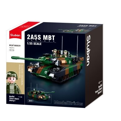Sluban konstruktorius, LEOPARD 2A5 pagrindinis tankas 2in1, 766 det. Sluban konstruktorius, LEOPARD 2A5 pagrindinis tankas 2in1, 766 det.