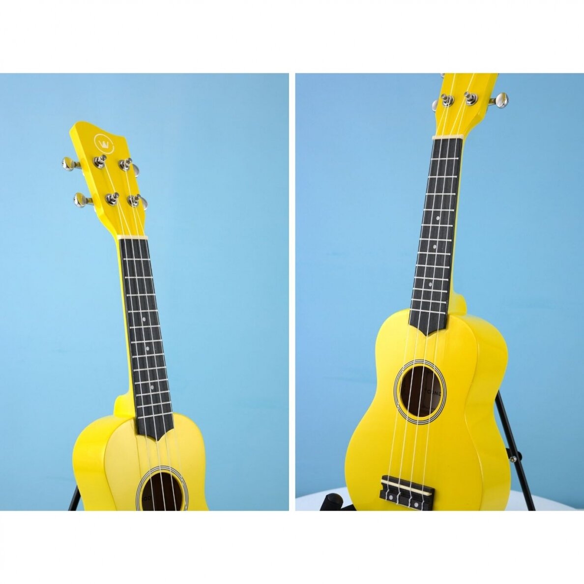 Soprano ukulelė Condorwood, geltona 2 Soprano ukulelė Condorwood, geltona 2
