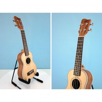 Soprano ukulelė Condorwood (eglės medienos) 3 Soprano ukulelė Condorwood (eglės medienos) 3