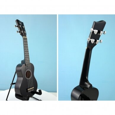 Soprano ukulelė Condorwood, juoda 4 Soprano ukulelė Condorwood, juoda 4