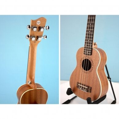 Soprano ukulelė Condorwood (sapele medienos) 3 Soprano ukulelė Condorwood (sapele medienos) 3