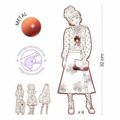 Spalvinimo lapai - Panelės - Nina ir draugės Spalvinimo lapai - Panelės - Nina ir draugės