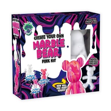 Splat Planet kūrybinis rinkinys Marble Bear, rožinis