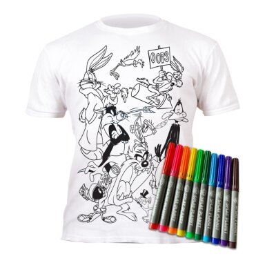 Splat Planet marškinėliai su flomasteriais, Looney Tunes Splat Planet marškinėliai su flomasteriais, Looney Tunes