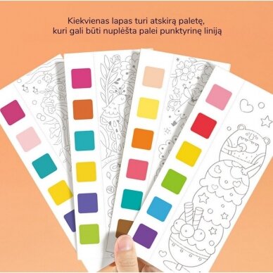 Spalvinimo akvarele knygelė Dinozaurai 4 Spalvinimo akvarele knygelė Dinozaurai 4