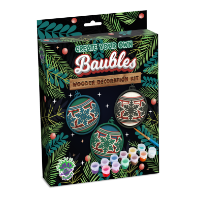 Splat Planet 3D medinis paveikslas, Kalėdiniai žaisliukai Splat Planet 3D medinis paveikslas, Kalėdiniai žaisliukai