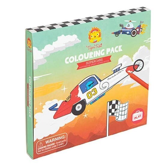 Spalvinimo rinkinys su flomasteriais "Superautomobiliai" Spalvinimo rinkinys su flomasteriais "Superautomobiliai"