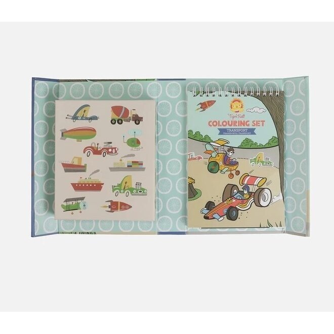 Spalvinimo rinkinys su flomasteriais "Transportas" 2 Spalvinimo rinkinys su flomasteriais "Transportas" 2