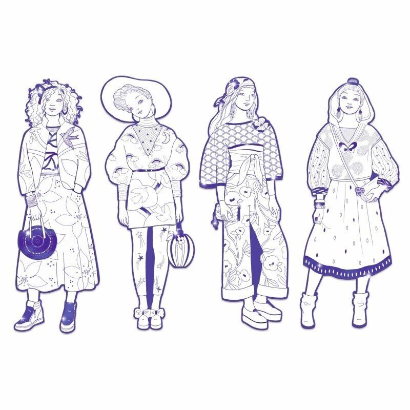 Spalvinimo lapai - Panelės - Zaho ir draugės 3 Spalvinimo lapai - Panelės - Zaho ir draugės 3
