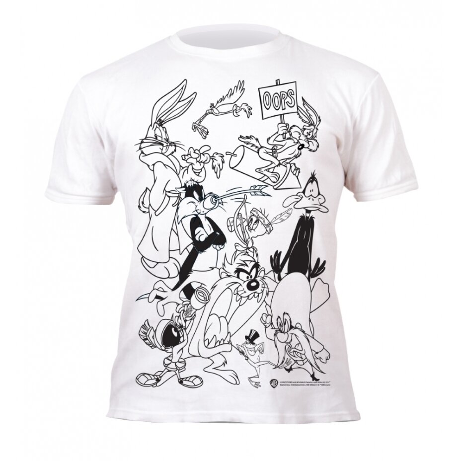 Splat Planet marškinėliai su flomasteriais, Looney Tunes 1 Splat Planet marškinėliai su flomasteriais, Looney Tunes 1
