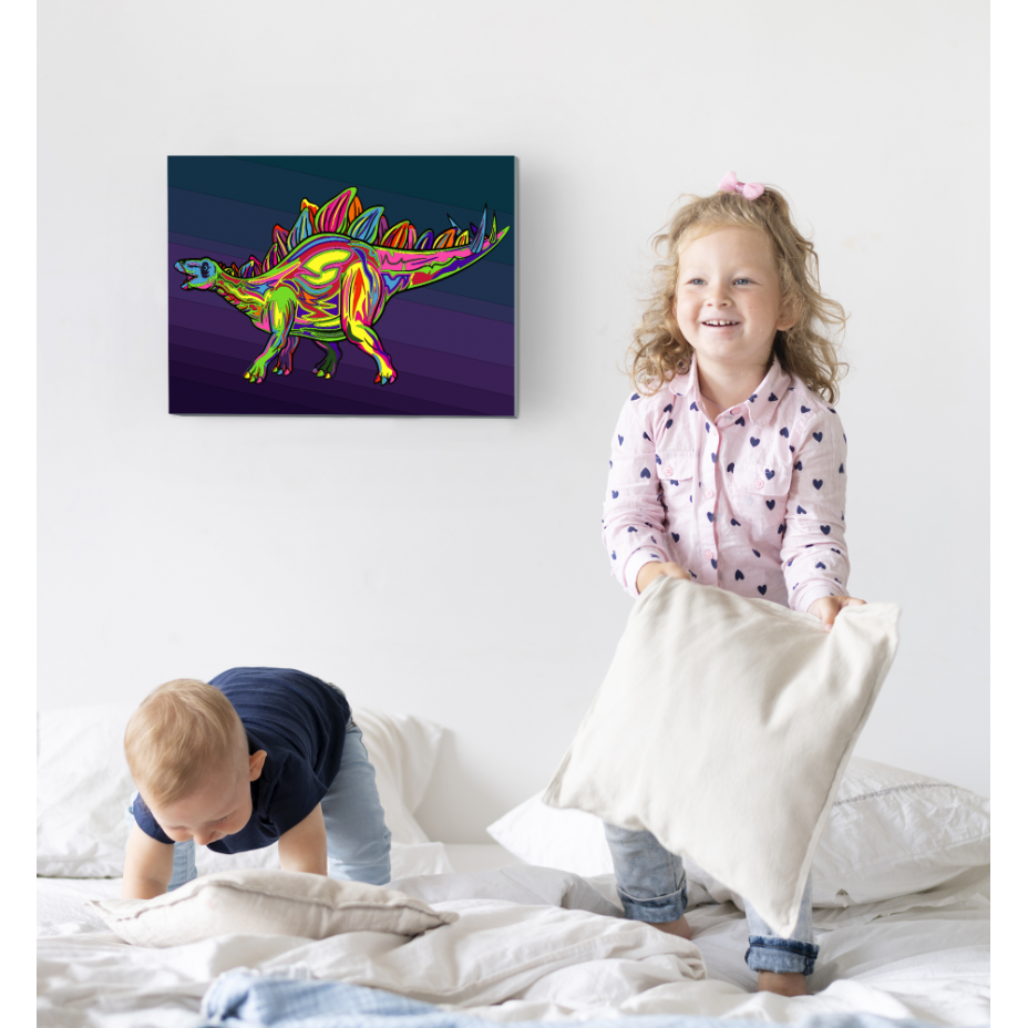 Splat Planet tapyba pagal skaičius, STEGOZAURAS 30x40 cm 4 Splat Planet tapyba pagal skaičius, STEGOZAURAS 30x40 cm 4