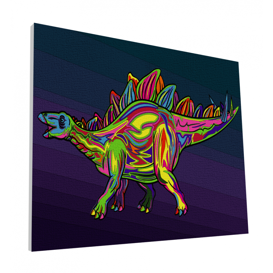 Splat Planet tapyba pagal skaičius, STEGOZAURAS 30x40 cm Splat Planet tapyba pagal skaičius, STEGOZAURAS 30x40 cm